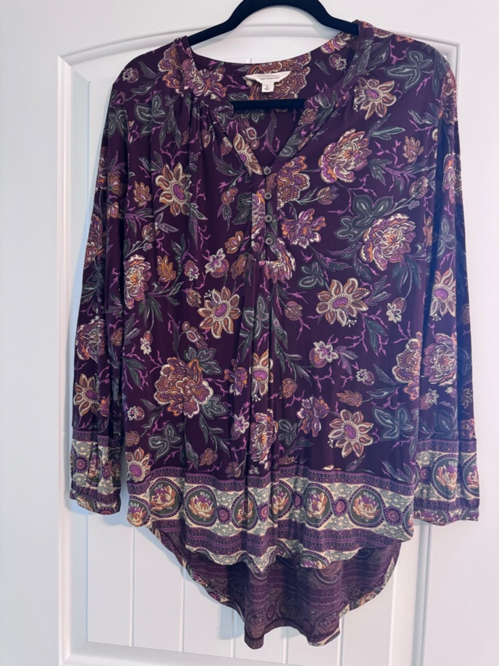 Lucky Brand Plum Floral Tunic
